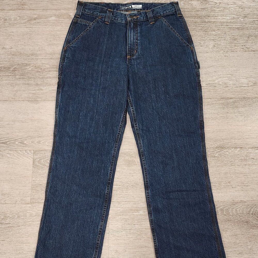 NWT Carhartt Loose Fit Utility Carpenter Blue Jeans (BD4941-M) Men's 31 x 32